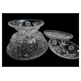 Assorted Clear Glass Bowls and Platters