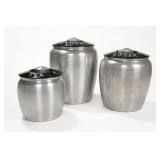 Vintage Kromex Spun Aluminum Canister Set