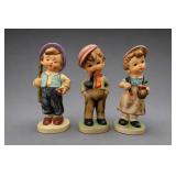 Three Painted Child Figurines