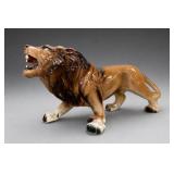 Vimax Glazed Ceramic Roaring Lion Figurine