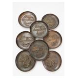 1950s 60s Copper Profane Novelty Coasters