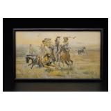 CM Russell When When Sioux and Blackfeet Met Print