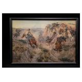 Charles Russell Wild Horse Hunters Western art pri