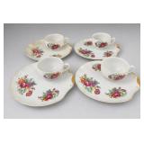 4 Nasco Del Coronado Floral Snack Sets