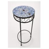 Outdoor Mosaic tile and metal plant stand