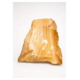 Orange & Cream Banded Stone Ashtray