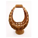 Handmade Wooden Slat Basket