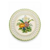 Zaccagnini Italian Reticulated Floral Plate