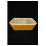 Vintage Pyrex Yellow Refrigerator Dish with Lid