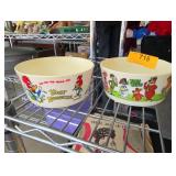 Woody Woodpecker & Yogi Bear Plastic Bowls
