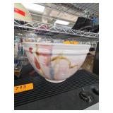Abstract Multicolor Glazed Ceramic Bowl