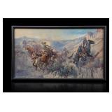 Charles Russell Heads or Tails Paper under glass P