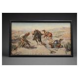 The Cinch Ring C.M. Russell Framed Print