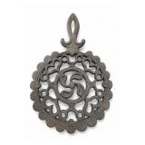 Cast Iron Heart & Scroll Footed Trivet