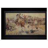 C.M. Russell Bronc to Breakfast Print