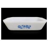 Anchor Hocking Fire-King Blue Flower 1 Qt Loaf Pan