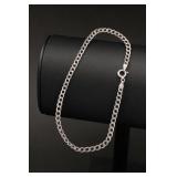 8-Inch Sterling Silver Curb Link Bracelet