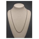 20in Sterling Silver Rope Chain Necklace 15.2g