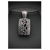 BSK Sterling Silver Openwork Scroll Pendant