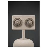 Sterling Silver Floral Stud Earrings