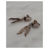Sterling Silver Feather Earrings
