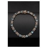 Sterling Silver Bracelet Topaz