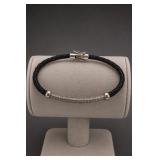 Sterling Silver & Leather Bracelet