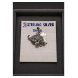 Sterling Silver Arkansas Razorbacks Charm