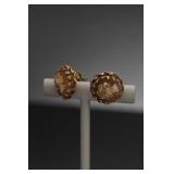 14K Gold 2.2g TW Cameo Earrings