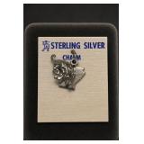 Sterling Silver Arkansas Razorbacks Charm