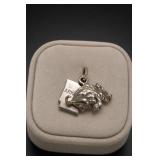 Sterling Silver Arkansas Razorbacks Charm