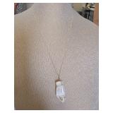 Sterling Silver Chain & Quartz Pendant