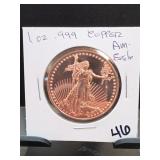 Walking Liberty Copper Bullion Round