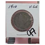 1910 Liberty Head V Nickel