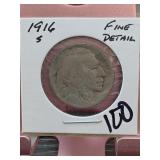 1916-S Buffalo Nickel