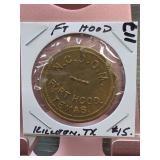 Fort Hood N.C.O. Trade Token