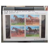 1985 U.S. Horses Stamp Display Card
