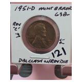1951-D Lincoln Wheat Cent