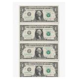 Uncirculated sequential order 2021 $1 Notes