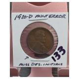 1920 Lincoln Wheat Cent