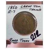 1850 General Tom Thumb Token