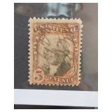 1871 U.S. Revenue R137 5-Cent Washington Stamp