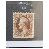 1873 U.S. Treasury 6Â¢ Lincoln Stamp