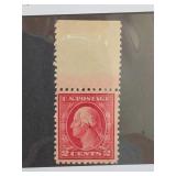 Red/magenta U.S. 2-cent Washington Stamp