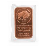 1 AVDP Ounce .999 Copper Buffalo Bar