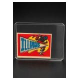 1961 Topps Illinois Flocked Sticker
