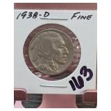 1938-D Buffalo Nickel