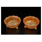 Fenton Carnival Glass Butterflies & Berry Bowls