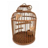 Chinese Bamboo Birdcage With Decorative Birds