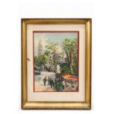 Blondin Paris, Place Du Tertre Framed Etching